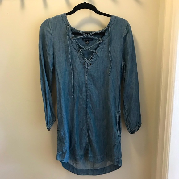 American Eagle Chambray Dress - Picture 1 of 7